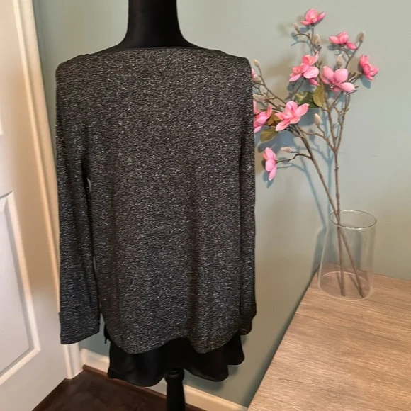 WHBM Black Shimmery Sweater - Picture 2 of 4